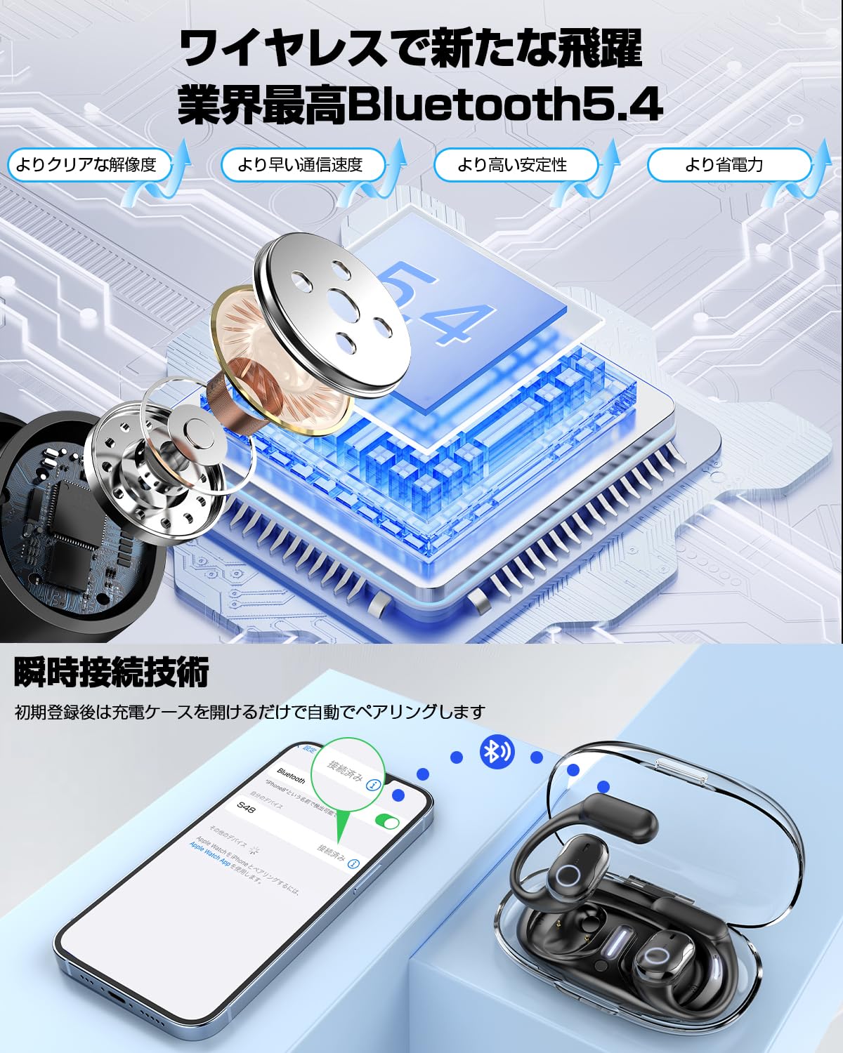 Bluetoothイヤホン 音量調整可能 瞬時接続 小型/軽量 (AA4-YY1004) bluetoothイヤホン 音量調整可能 瞬時接続 小型&frasl;軽量 (B2205)