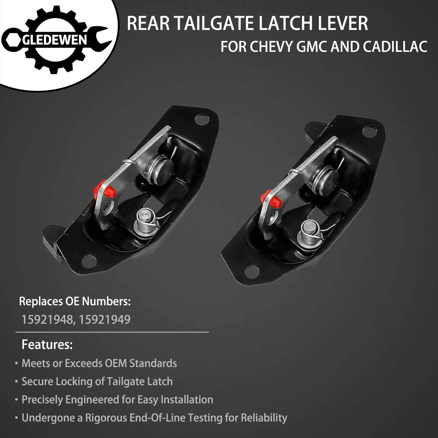 Tailgate Latch Lever, Rear Gate Lock Latch For 9906 Chevy Silverado