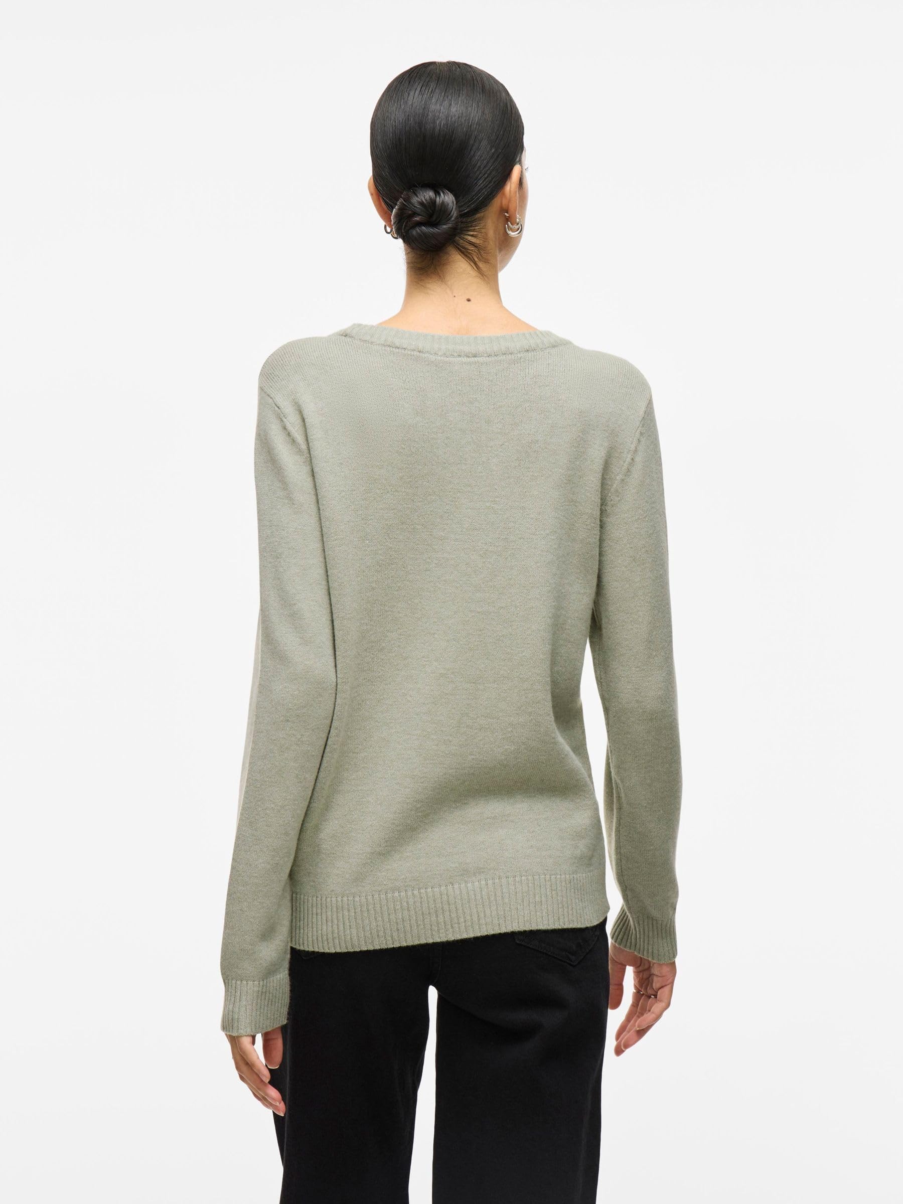 VILA Viril O-Neck L/S Knit Top - Noos Pull-Over Femme (Lot de 1)
