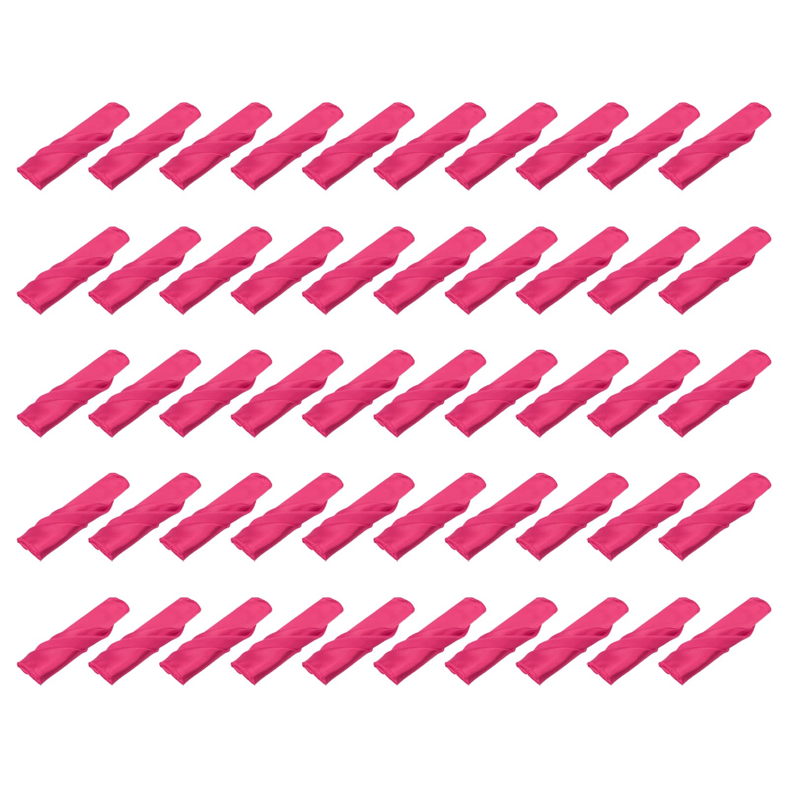 QUARKZMAN 50Pcs Serviettes de Table en Satin Carré Lumineux 17×17 Pouces | Rouge Rose Polyester, Serviette de Table en Tissu, pour Événement Décoration de Table de Fête