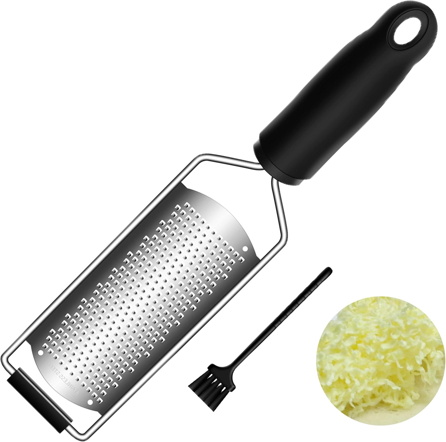 AXIYIBZI Cheese Grater Handheld with Handle-Lemon Citrus Zester Tool Graters for Kitchen Stainless Steel Salad Spinner Cake Decorating Supplies,Perfect Kitchen Gadgets Zucchini Nutmeg Ginger Peeler