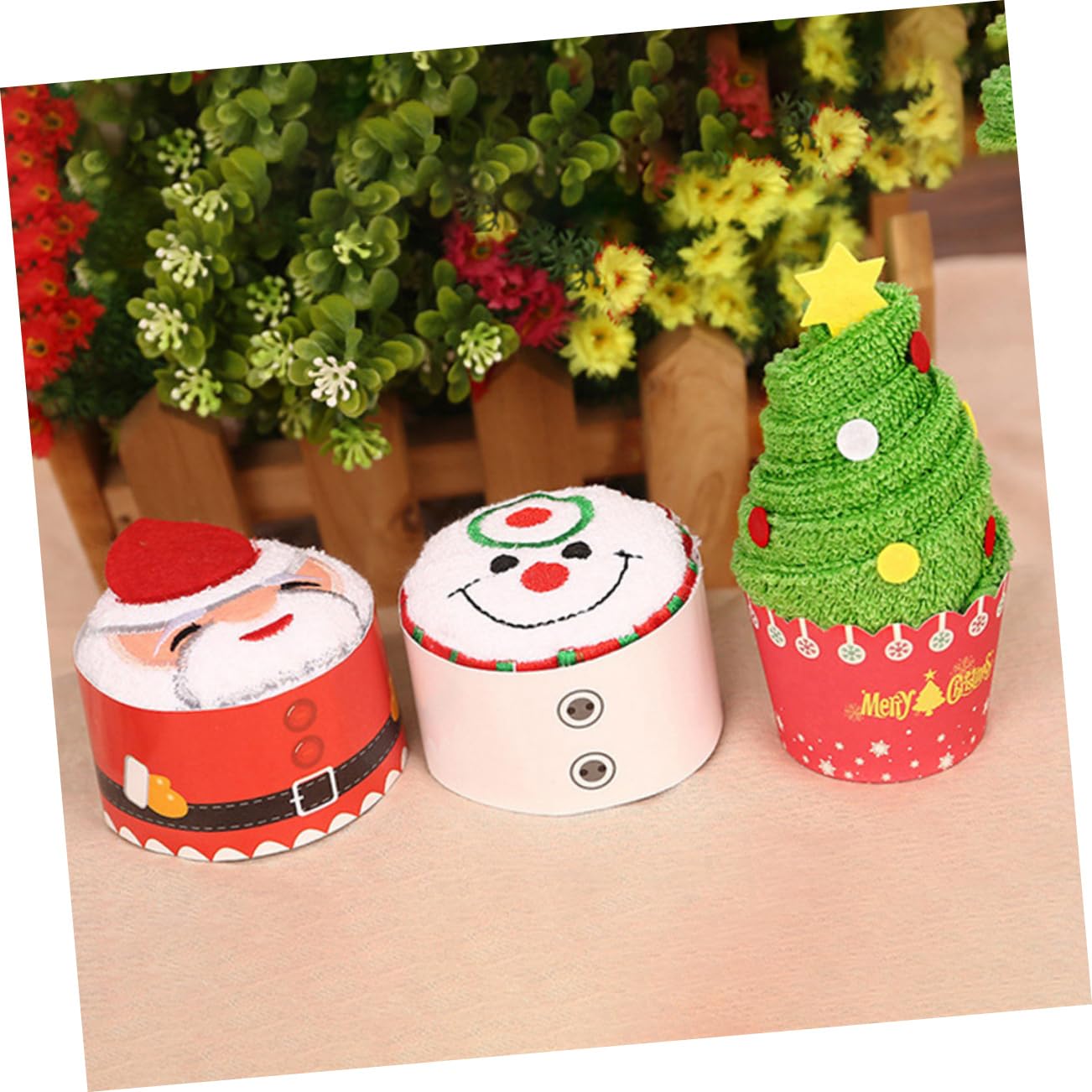 MAGICLULU 3 Set Asciugamani Da Bagno Asciugamano Strofinacci Festivi Salviette Tovagliolo Di Carta Tovaglioli Natale Vacanza Strofinacci Da Cucina Peluche Cotone 2 Pezzi * 3