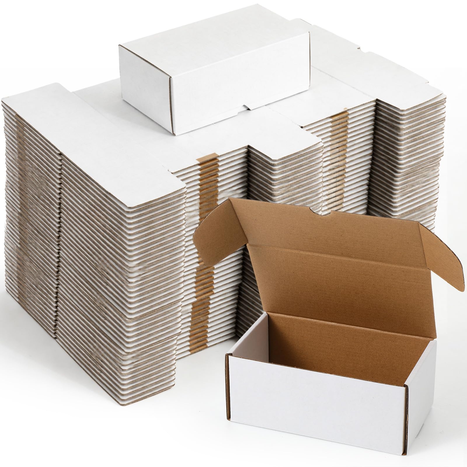 Yexiya 40 Pcs 400 Count Trading Card Storage Box Cardboard Baseball Card Storage Box Collectible Cases for Sports Gaming Cardboard Game Collecting Holder Supplies (White)