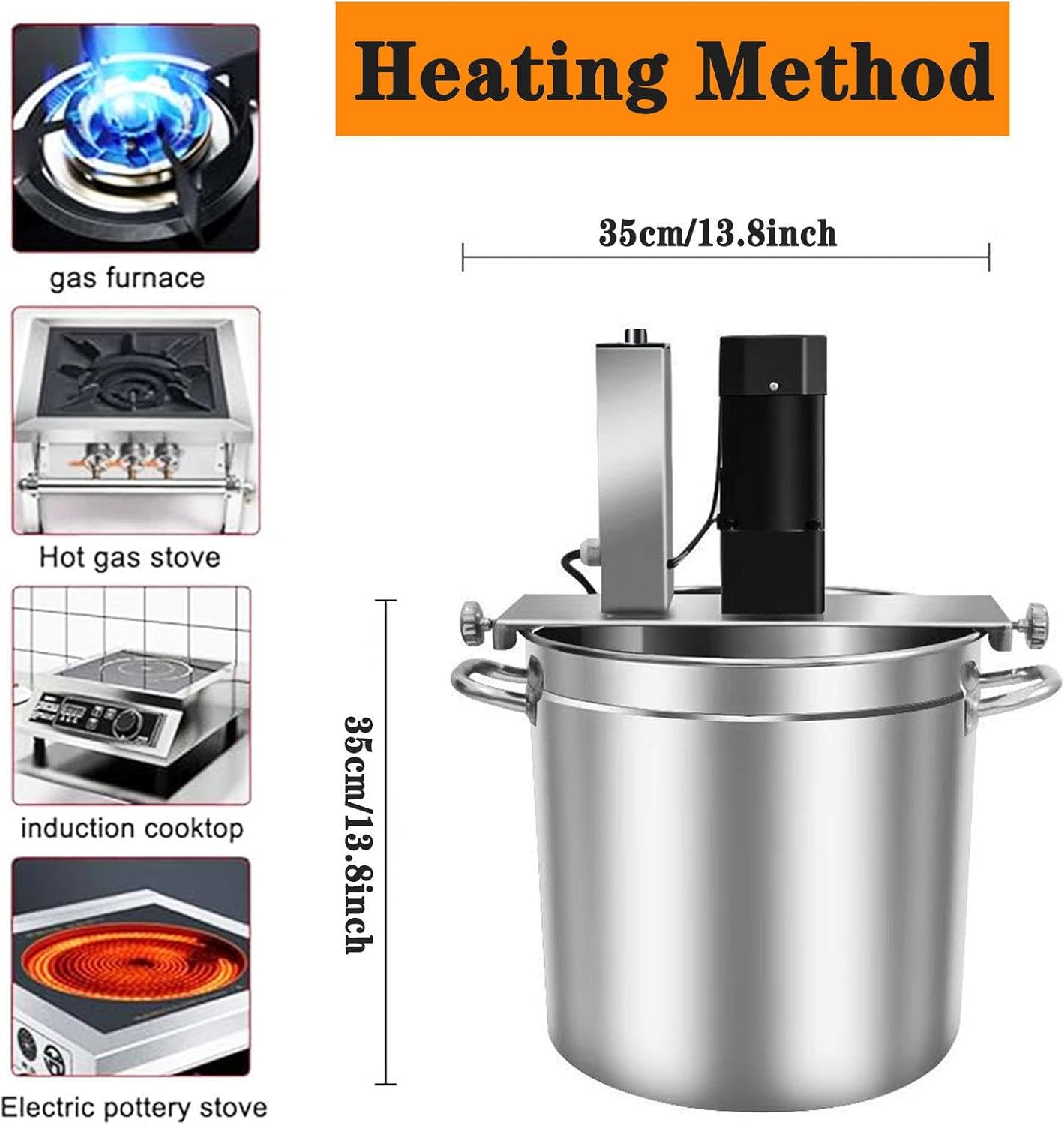 15L/25L/40L Commercial Food Mixer, High-Efficiency Kitchen Mixer with 4 Blade Stirring Scraper, Adjustable Speed for Jam, Sauce, Soup, Hot Pot Seasoning