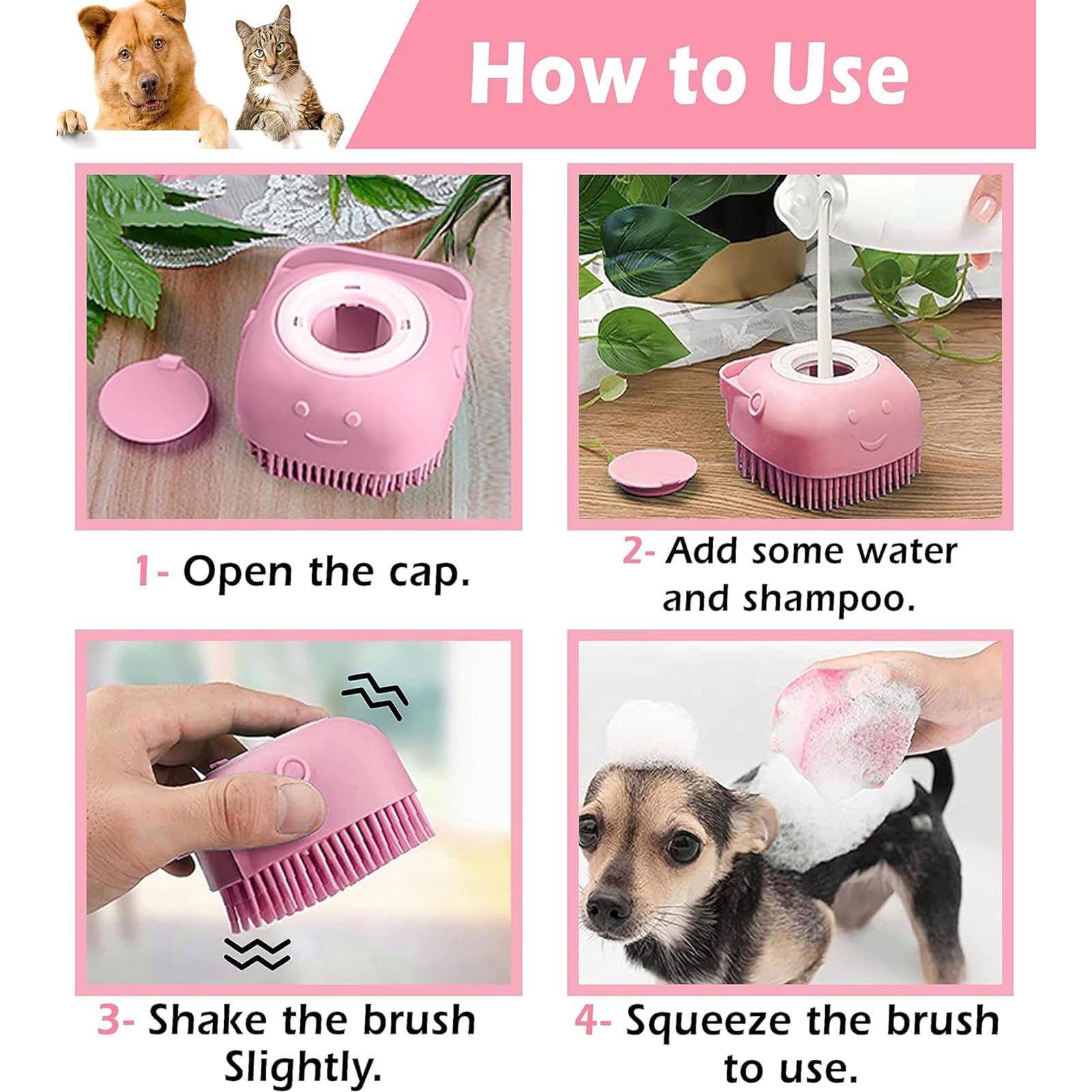 JYTDBCS Soft Silicone Dog, Cat Bathing Brush, Dog Bath Brush, Multi-functional Bath, Dog Brush - Image 4