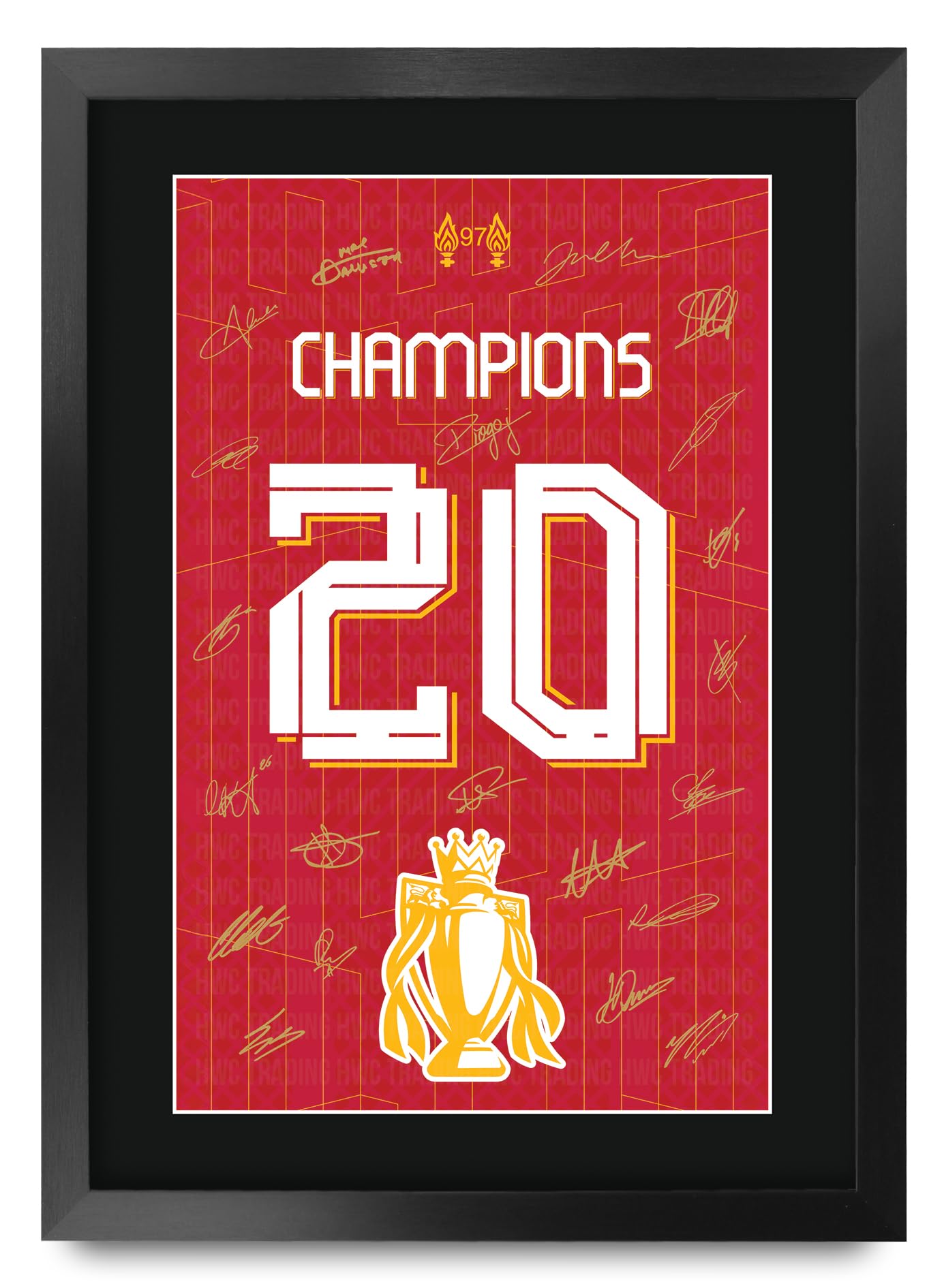 HWC Trading Liverpool Champions 2025 v2 Premier League Winners Gifts Printed Signed Autograph Picture for Football Fans and Supporters
