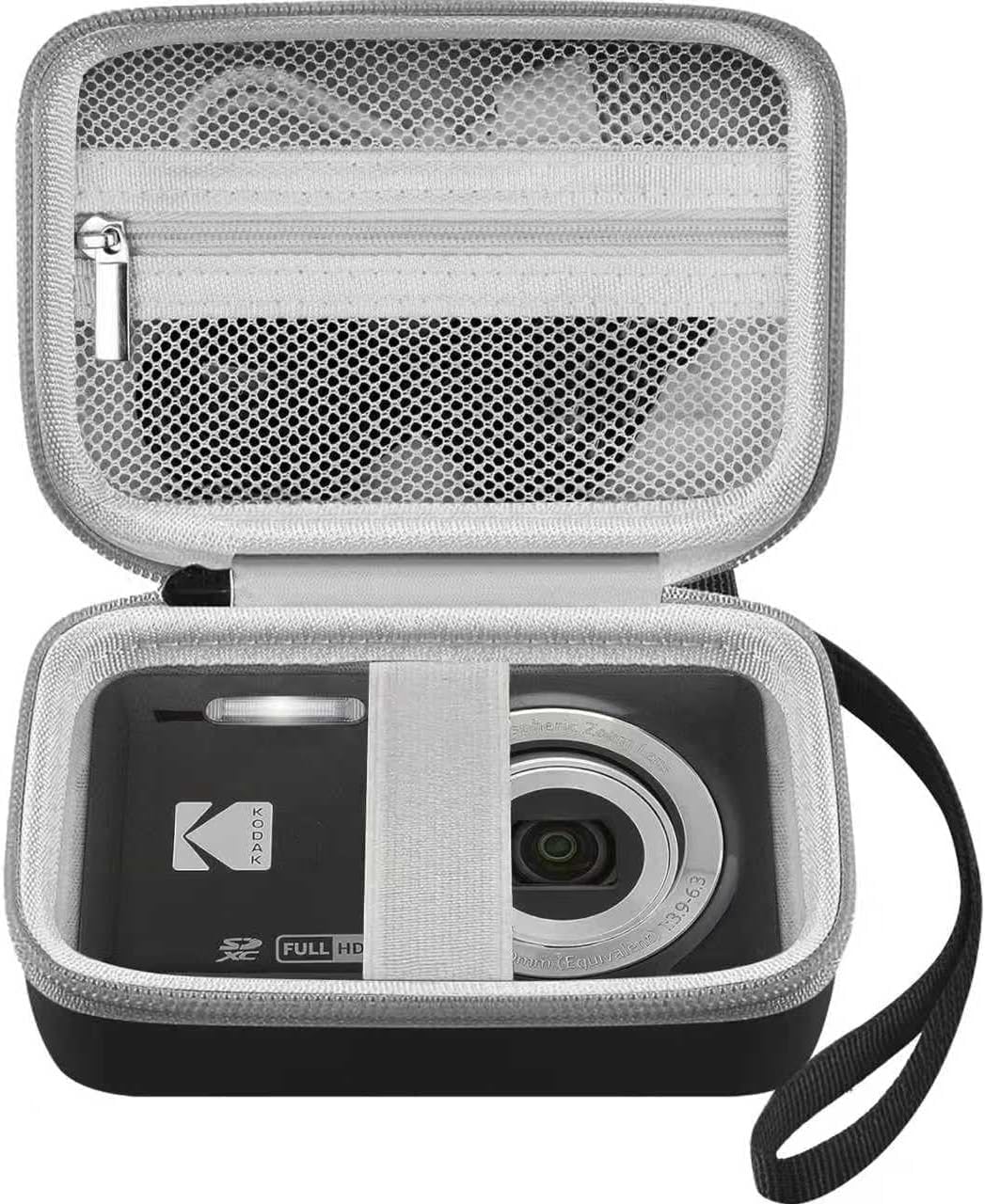 Leayjeen Digital Camera Case Compatible with Kodak PIXPRO FZ45/FZ55/C1/VAHOIALD/Taichaeu/Canon G7X/SX730 Digital Camera, EVA Hard Carrying Bag with Inner Pocket (Case Only) Black