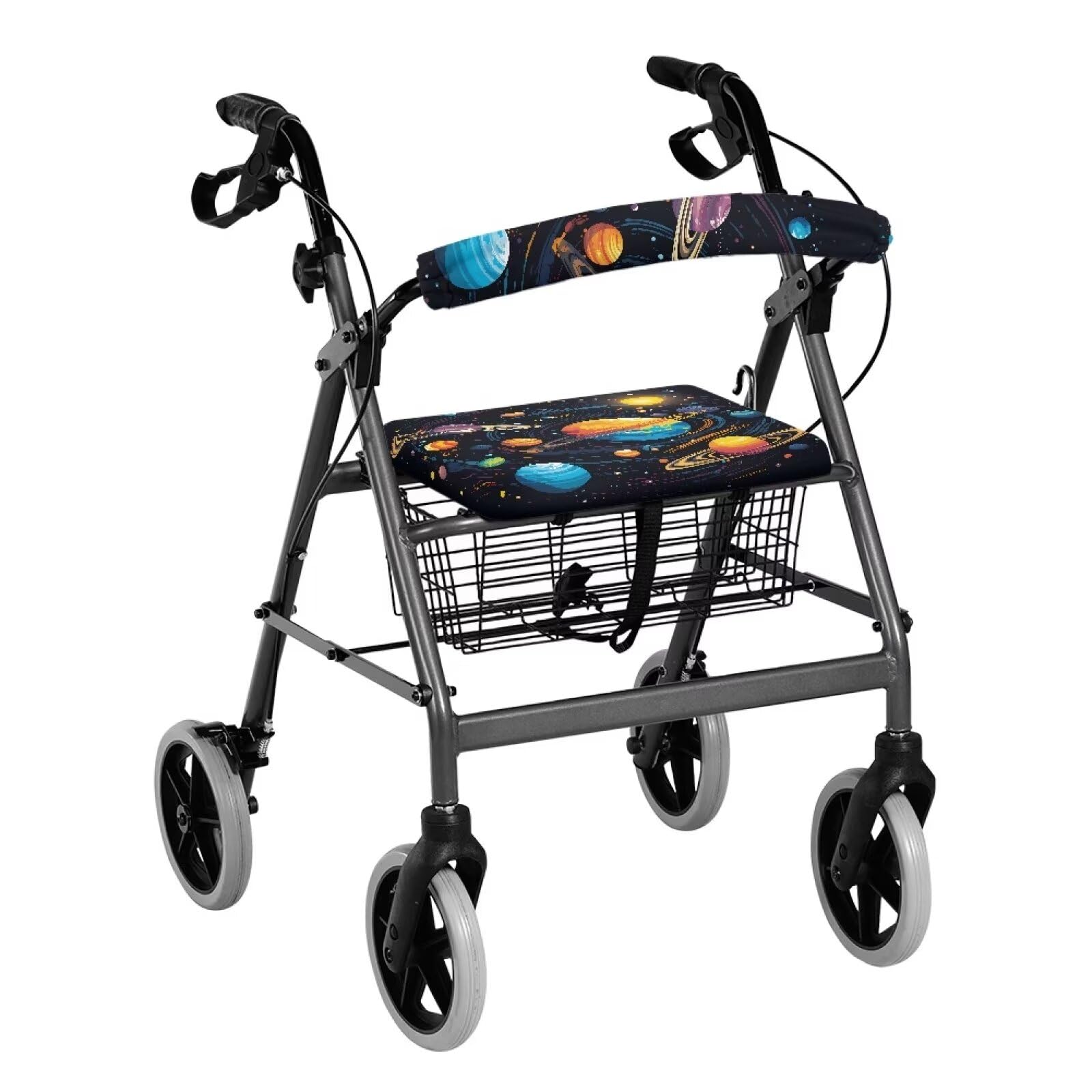 Blue Marble Accessories for Rollator Walkers Pattern Rollator Walker Seat and Backrest Covers Removable & Washable Walkers for Seniors with Seat Gift Covers for Men Ladies — Amazon image 11