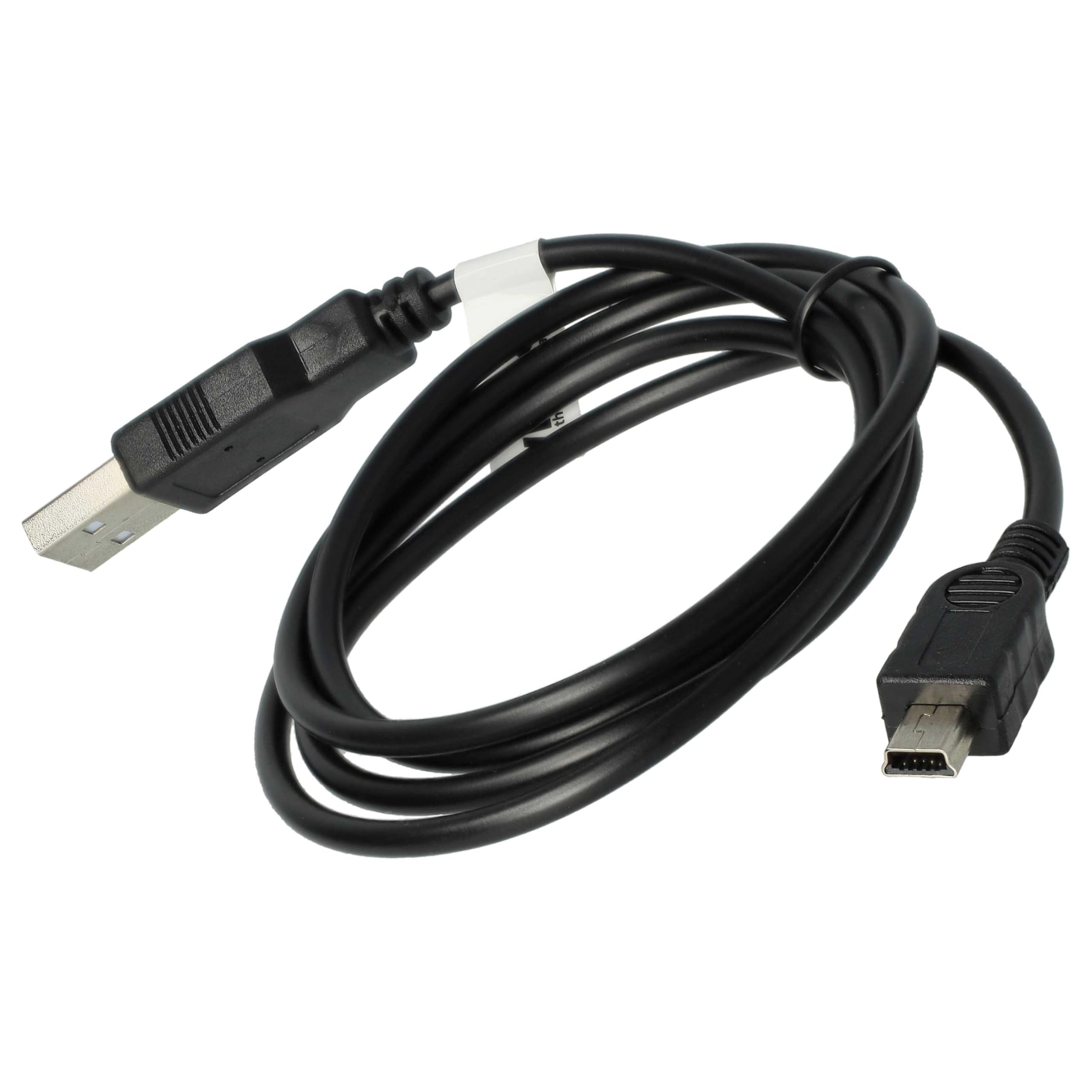 Cavo di Ricarica USB vhbw compatibile con Garmin Zumo 340, 340LM, 390, 390LM, 660, 660LM, Forerunner 205, 100 cm Nero