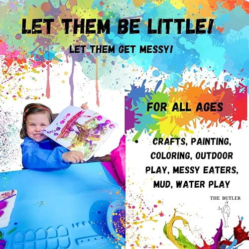 Miniatura 5 de Tapete de silicona para niños para manualidades, pintura y juego desordenado con taza magnética extraíble, regalo de arte de Chrildren, regalo de