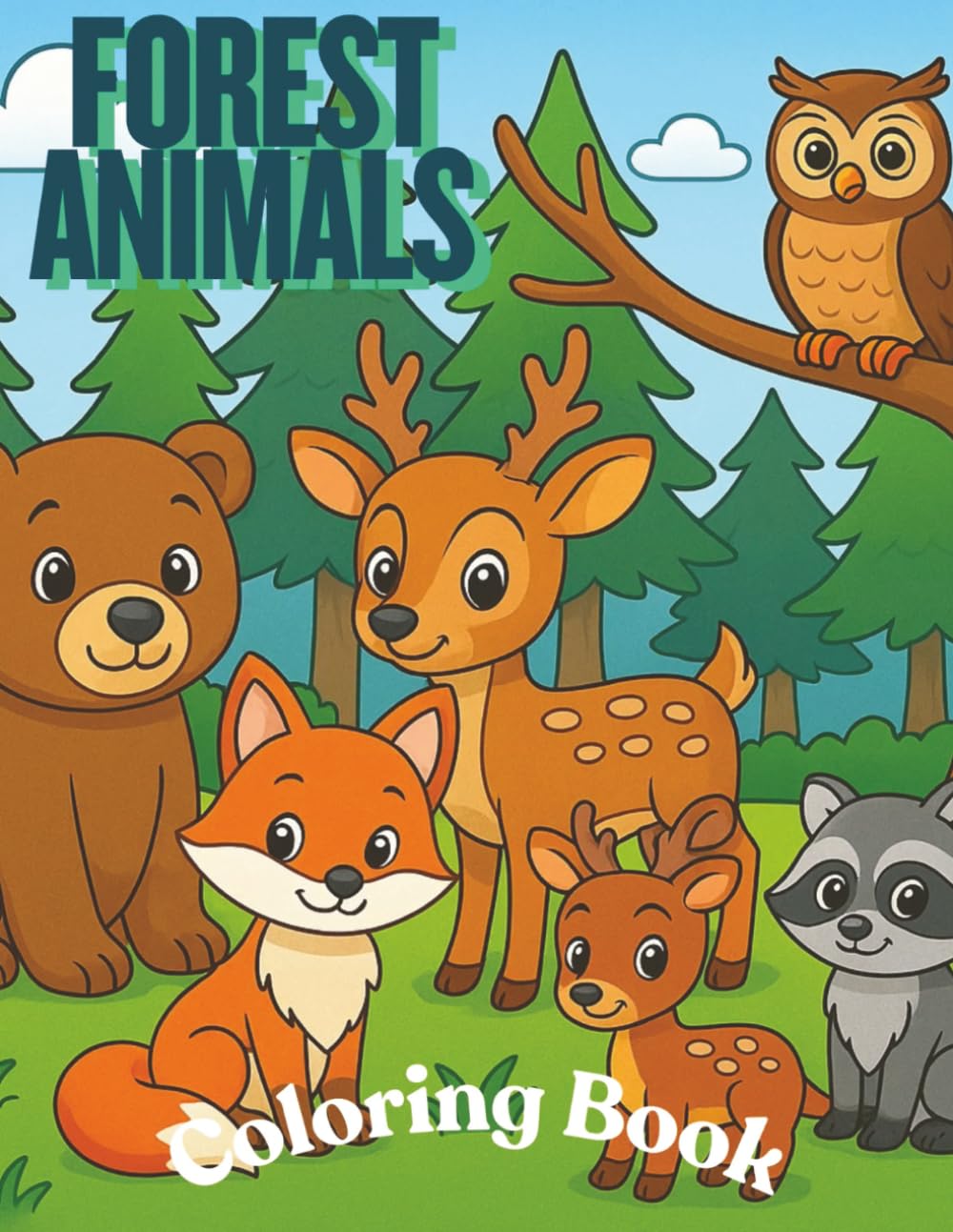 Forest Animals: Coloring Book