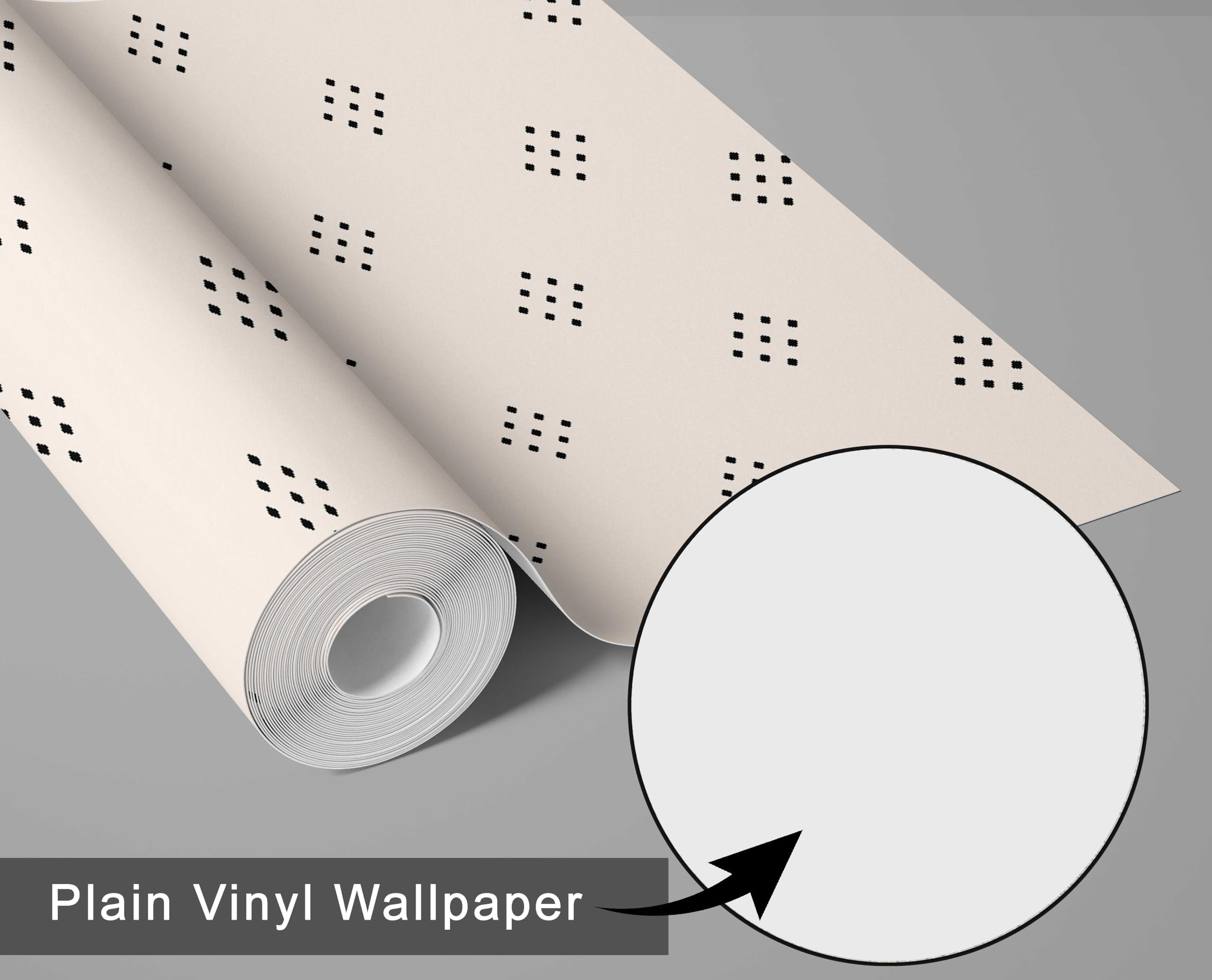 S4Sassy Papel Pintado Moderno De Lunares Y Rombos: Revestimiento De Pared Bohemio Blanca, Papel De Vinilo Autoadhesivo, Revestimiento Decorativo, Armario Y Sala De Estar