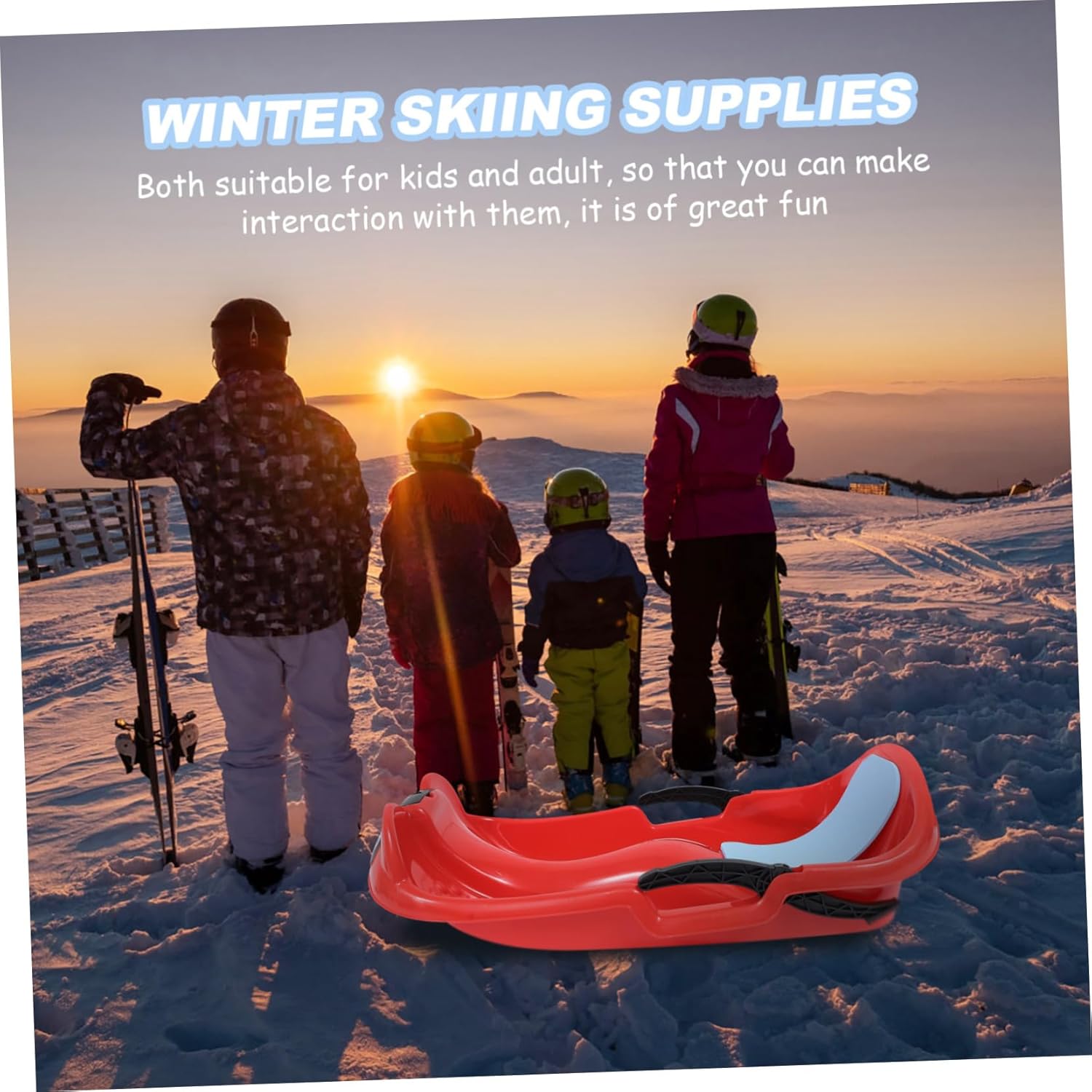 Balacoo 1Pc Thickened Ski Board Professional Wear Resistant Snowboard for Adults Lightweight and Sturdy Sled for Winter Outdoor Fun Present for Skiing Enthusiasts