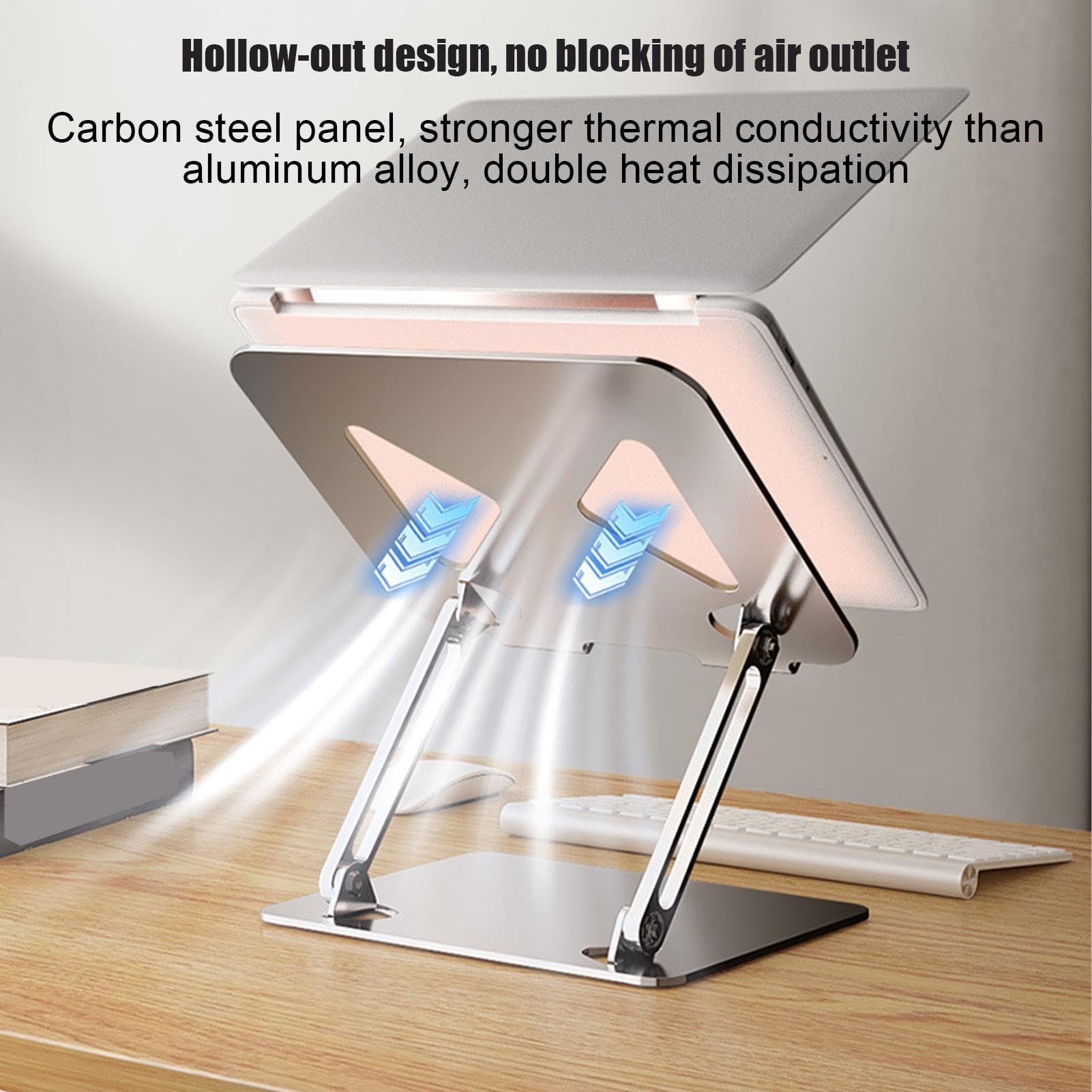 Supporto per laptop da scrivania, supporto per notebook da scrivania | Supporto per riser portatile pieghevole, supporto ergonomico per computer per il massimo comfort