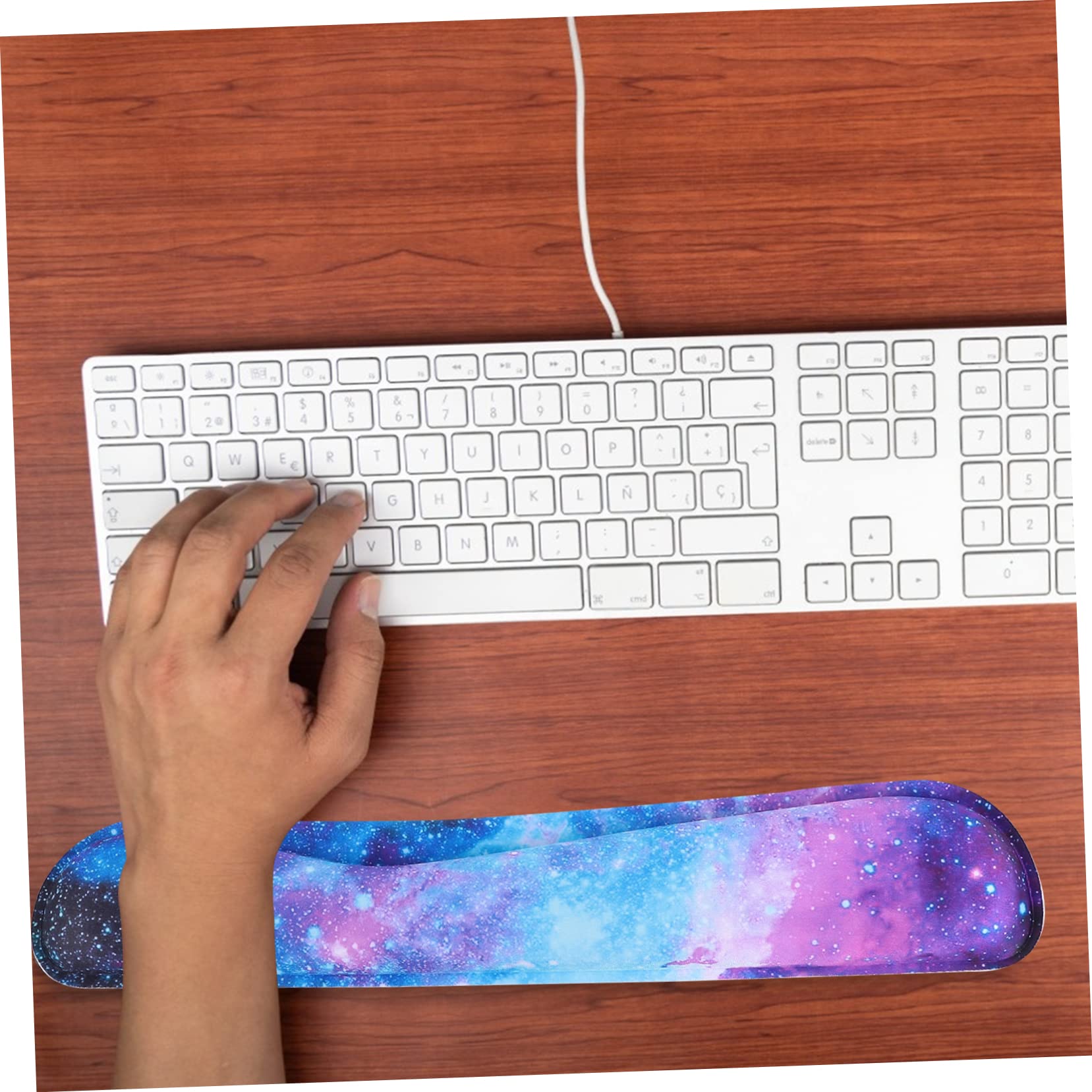 Uonlytech Tappetino Mouse Ergonomico Poggiapolsi in Memory Foam Accessorio Per Laptop Tappetino Per Mouse e Tastiera Per Casa e Ufficio