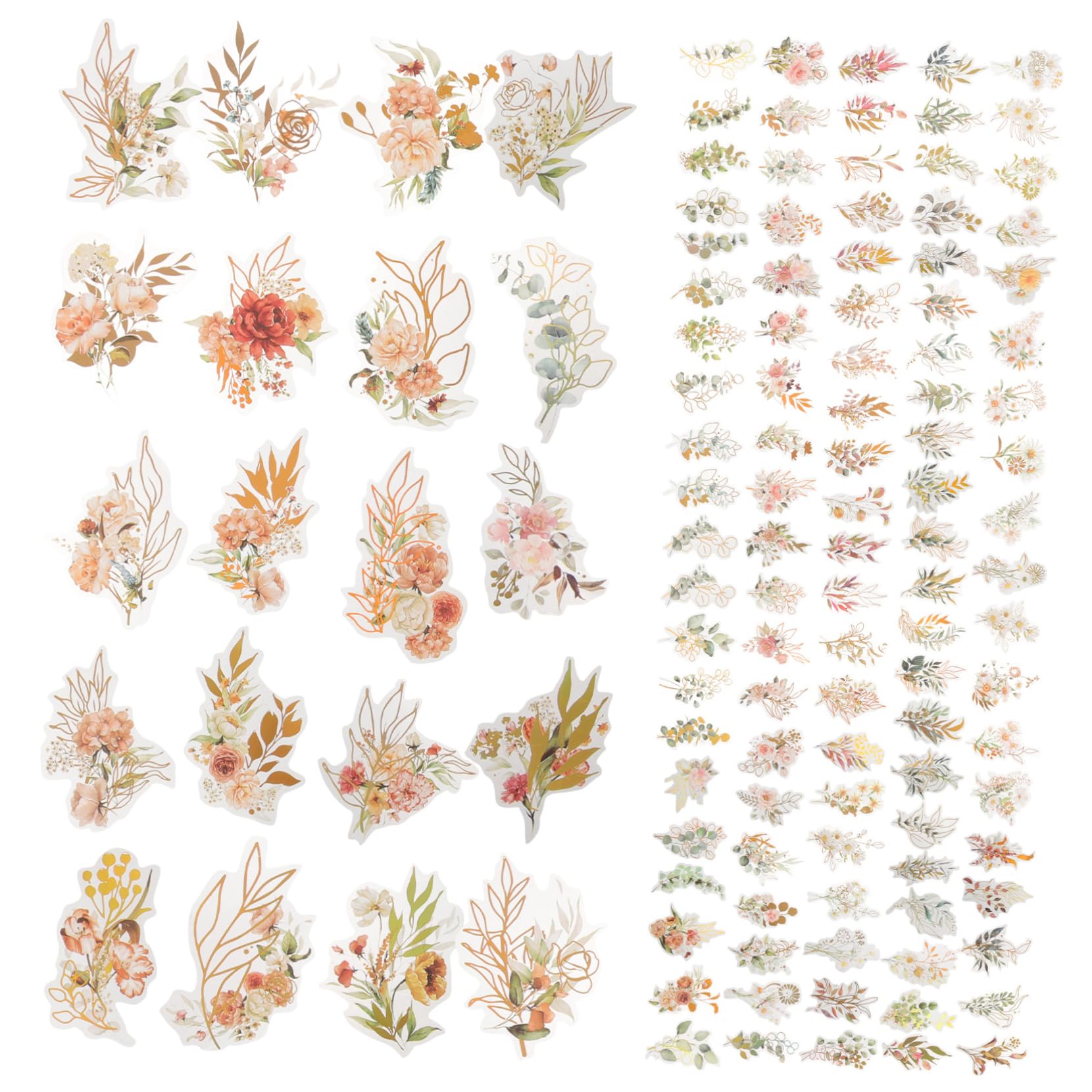 ARTIBETTER 3 Ensembles Autocollants Holographiques De Plantes Stickers Décoratifs Pour Scrapbooking Journaux Diy Style Mixte 240 Pièces * 3