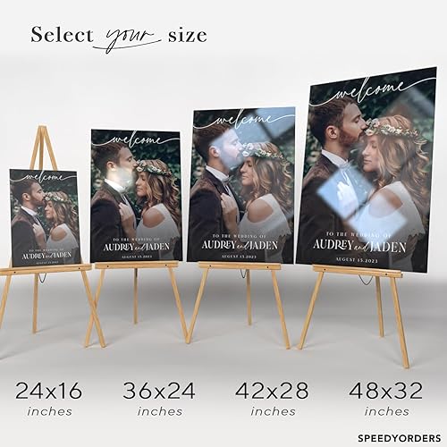 Miniatura 4 de Letrero de bienvenida de boda con foto, letrero de bienvenida a la boda  Decoración de boda personalizada perfecta para establecer el tono de tu día