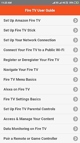 User guide for Fire TV