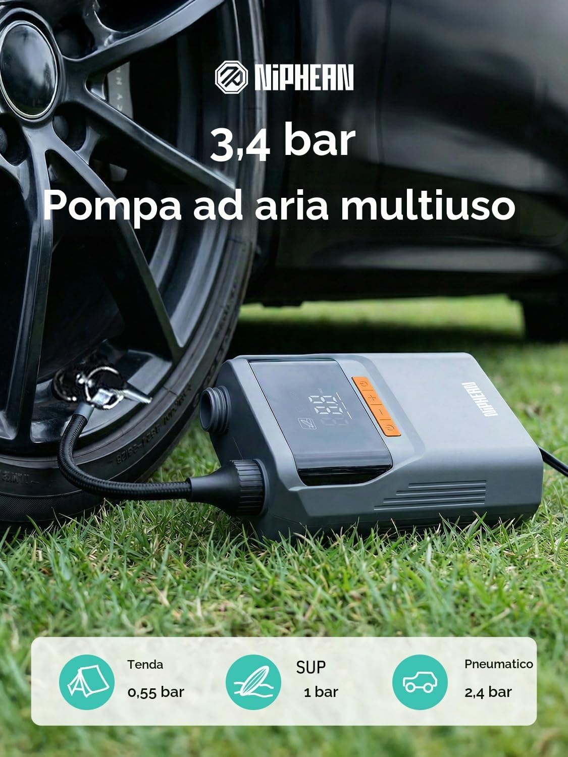 Niphean (Extra Grande) Tavola SUP Gonfiabile, Pompa Elettrica