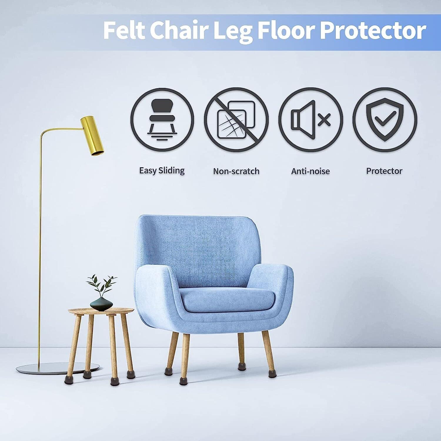 Tapas for muebles, fundas for patas de mesa, almohadillas de fieltro for muebles, 24 piezas de silicona for patas de sillas, fundas de fieltro, protectores for patas de muebles, almohadillas for patas
