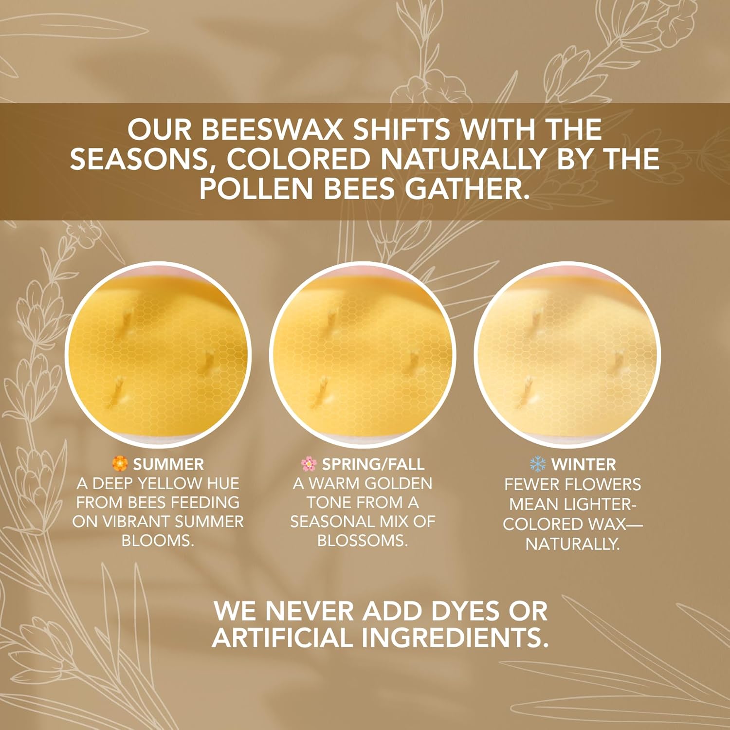 Tranquility – Soothing Chamomile & Calming Lavender Essential Oils – Pure Beeswax Candle for a Restful, Peaceful Night – Non-Toxic Aromatherapy Candle – Newly Reformulated