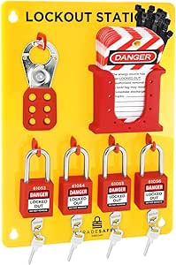 TRADESAFE Lockout Tagout Station With LOTO Devices - Lock Out