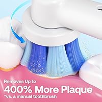 Vista 2 de Bitvae R2 - Cepillo de dientes eléctrico rotativo para adultos con 8 cabezales de cepillo, 5 modos, cepillo de dientes recargable con sensor