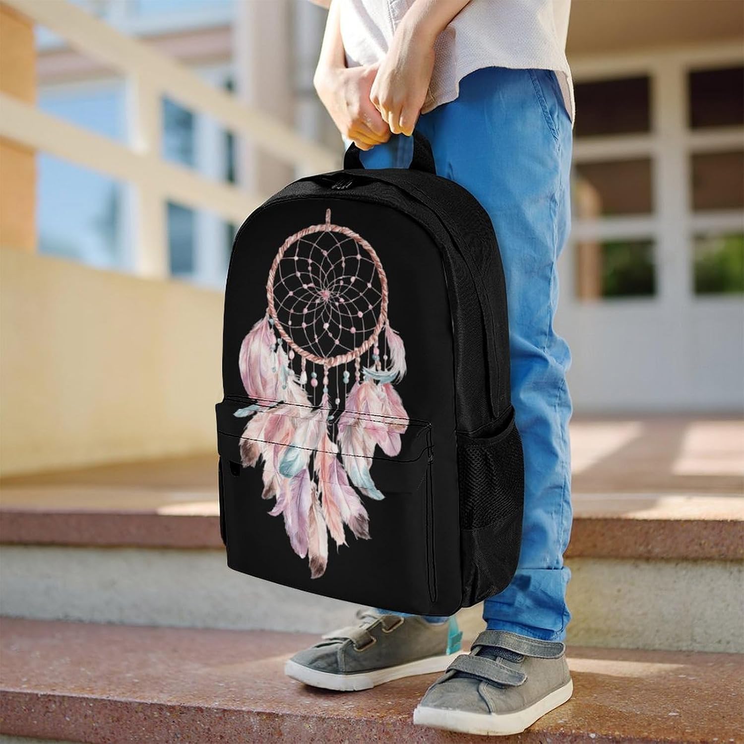 Boho Feather Dreamcatcher Backpack Lightweight Backpacks Work Bag