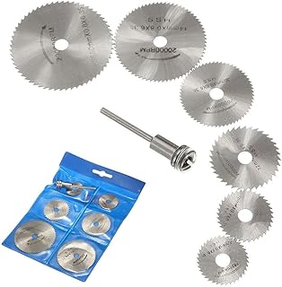 OriGlam OriGlam 6PCS HSS Rotary Circular Saw Blades Cutting Discs, Wood Cutting Rotary Tool for Dremel Drills Rotary Mandrel