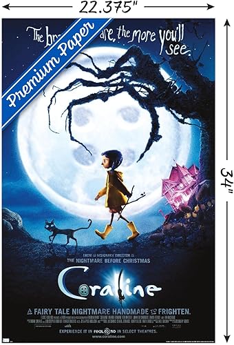 Vista 3 de Trends International Coraline - Braver One Sheet Wall Poster, 34L x 22.4W, Premium Unframed Version Versión premium sin marco