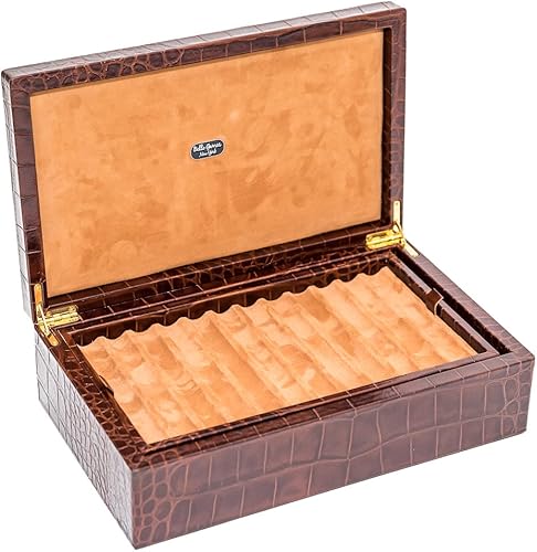 Miniatura 3 de Bello Collezioni - Via Del Leone - Estuche para 24 bolígrafos de piel de cocodrilo auténtica