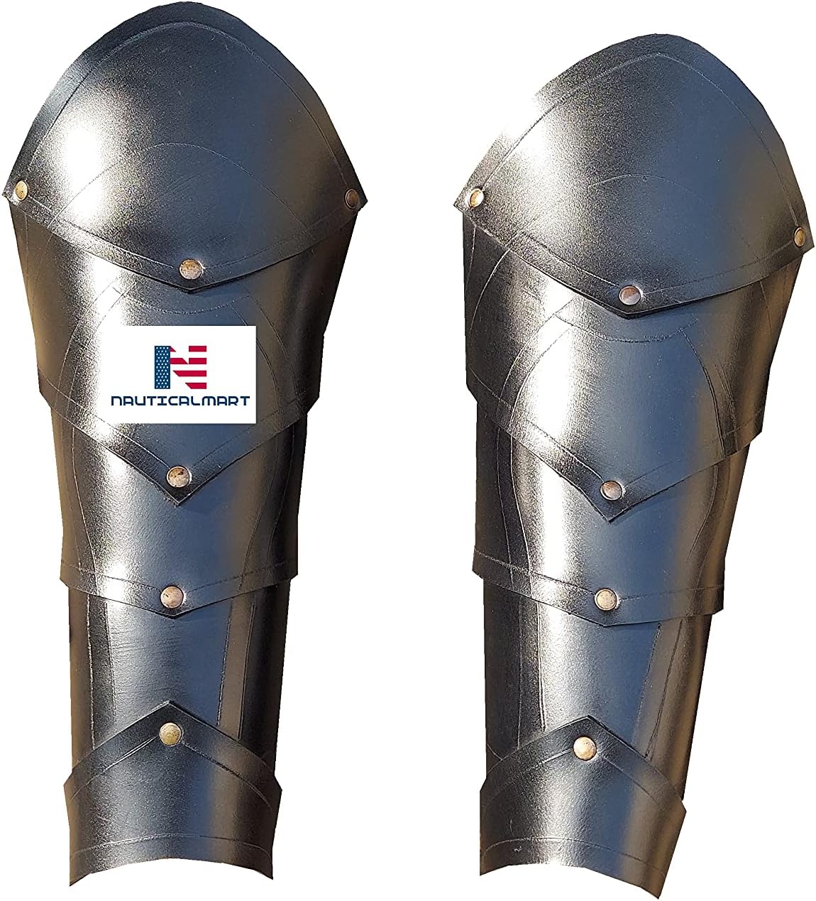 Nautical-Mart Medieval Leg Armor Leather Greaves Halloween Costume