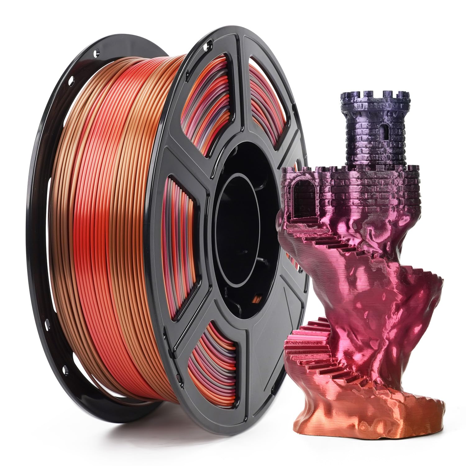 Rainbow 3D Printing Filament - Color Changing PLA -19 Rainbow 3D Printing Filament - Color Changing PLA -19
