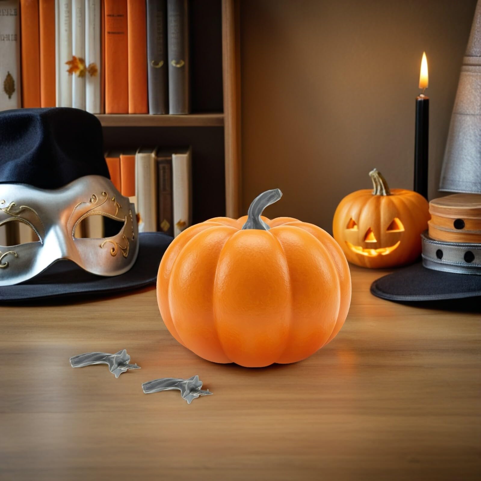 Hemobllo 50pezzi Steli di Zucca Finti in Plastica Steli per Lavori Artigianali di Zucca Artificiali per Decorazioni Autunnali Accessori per Lavoretti di Corti per Artigianato
