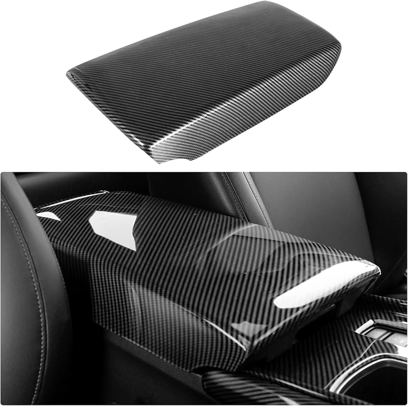 Capa do Apoio de Braço Central YINGTUU em ABS com Padrão Fibra de Carbono para Honda Accord 10ª Geração 2018 a 2022 – 1 unidade