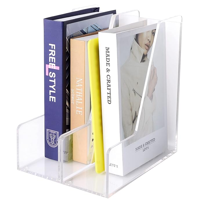 Buy Desk Organizers and Accessories, Clear Acrylic Magazine Holder