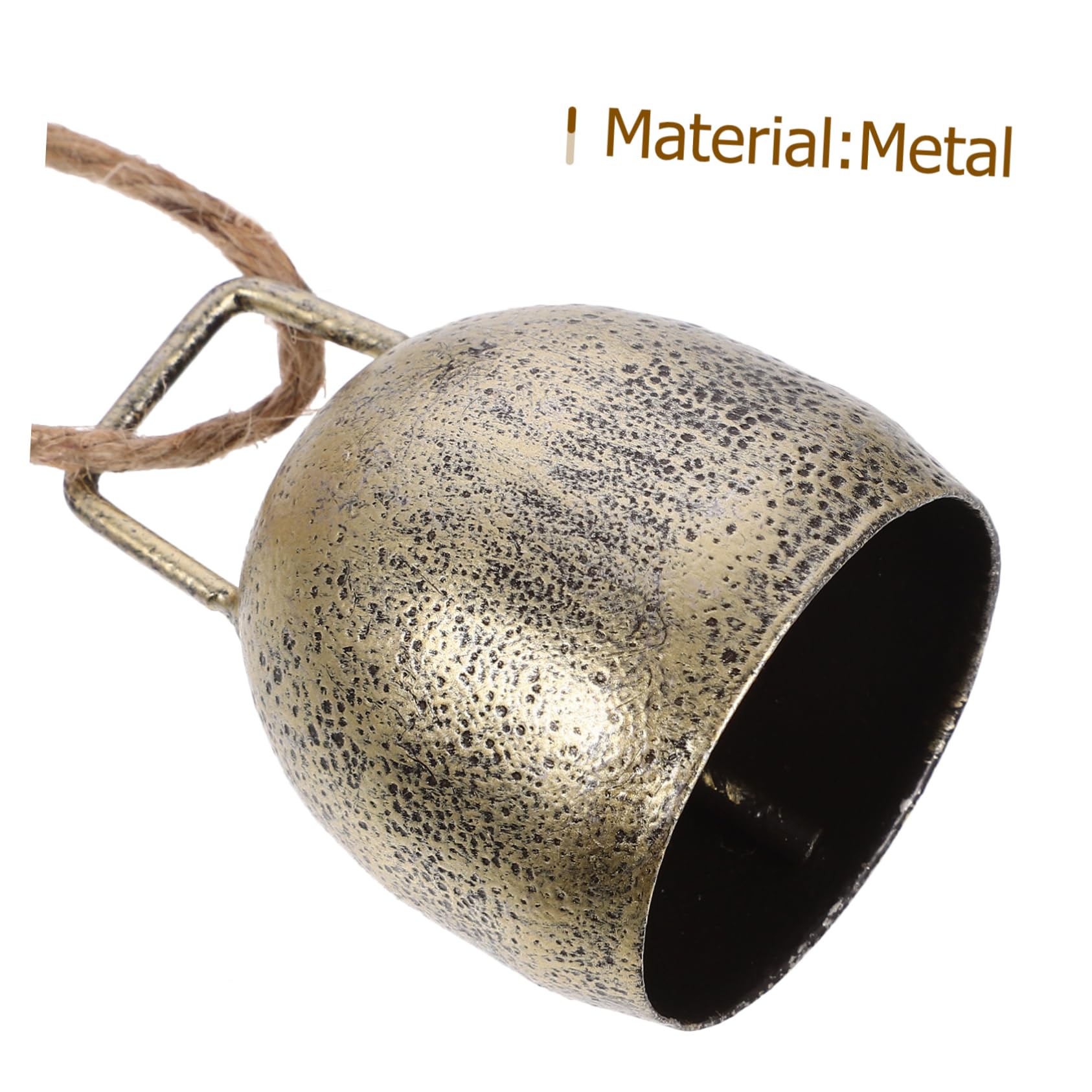 Toyvian 5 Stück Hängende Kuhglocke aus Metall Vintage Gartendeko für Nostalgische Robuste und Wetterfeste Tierglocke für Außenbereich Produziert Angenehme Klänge für Garten