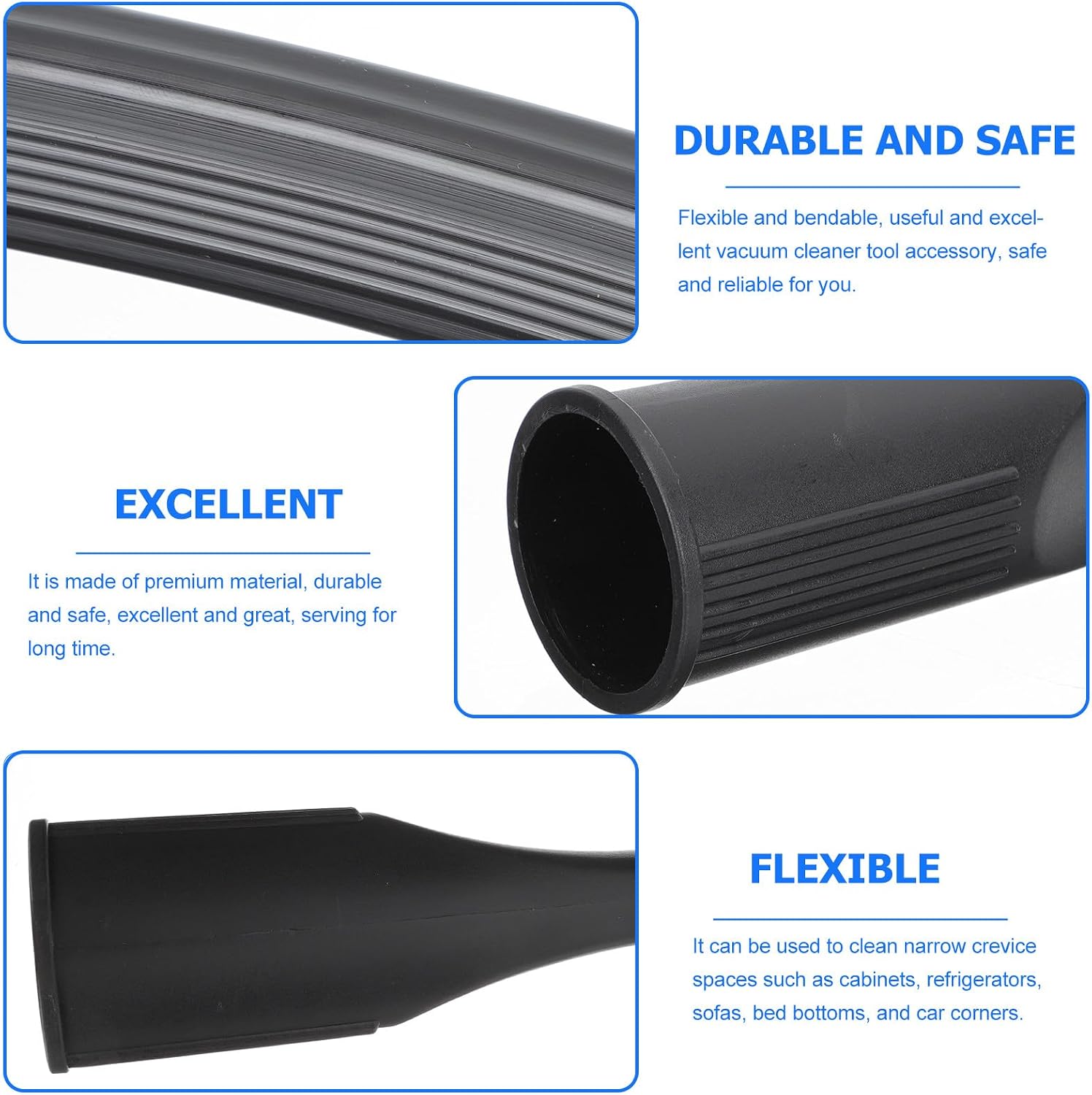 Vacuum Cleaner Crevice Tool Flexible Crevice Tool Soft Flat Tip Simple Installation