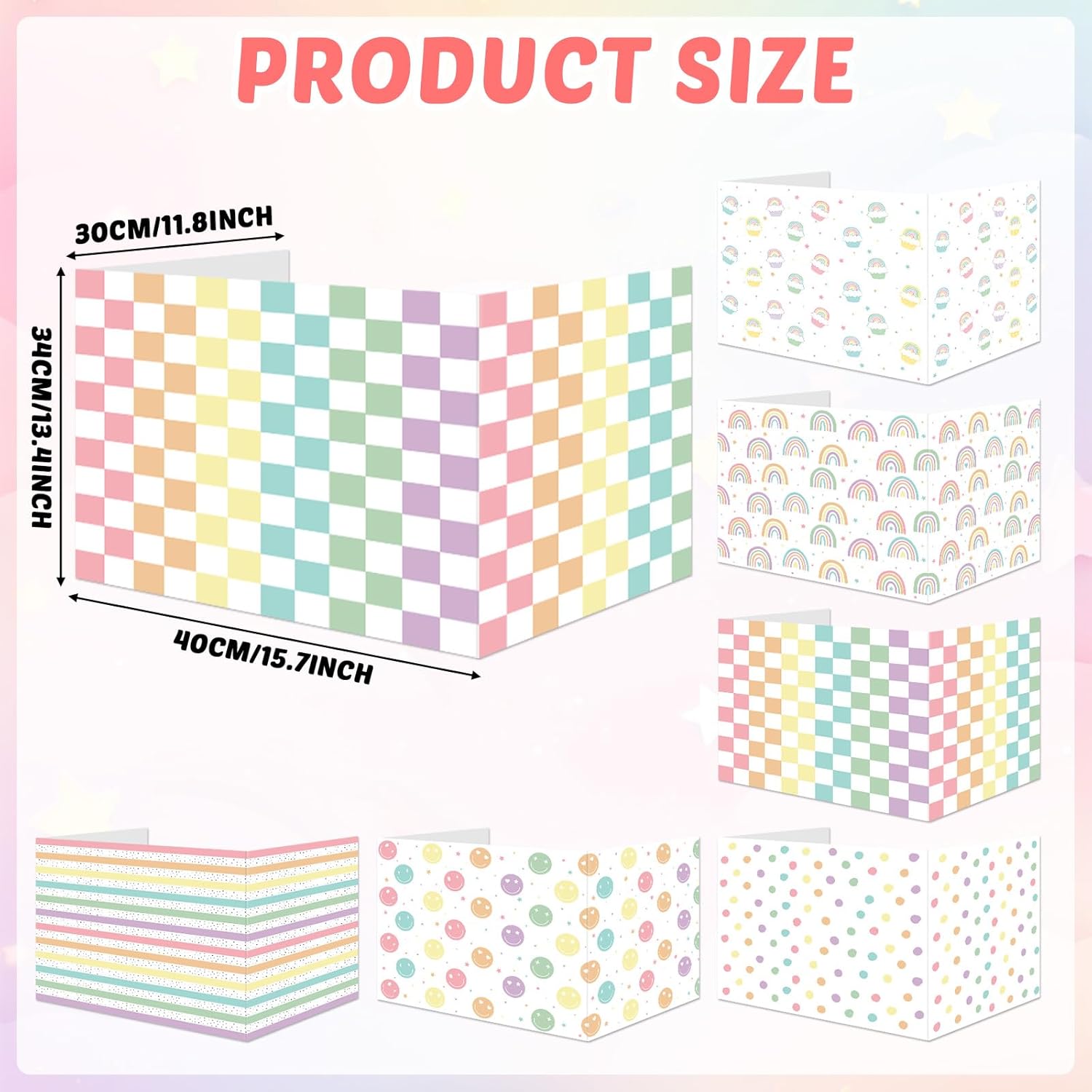 30 Pack Desk Dividers for Students Rainbow Privacy Folder for Students Waterproof Study Carrel Dividers Testing Divider Privacy Classroom Shield Folder Boards for Classroom Teacher Supplies(Pastel)