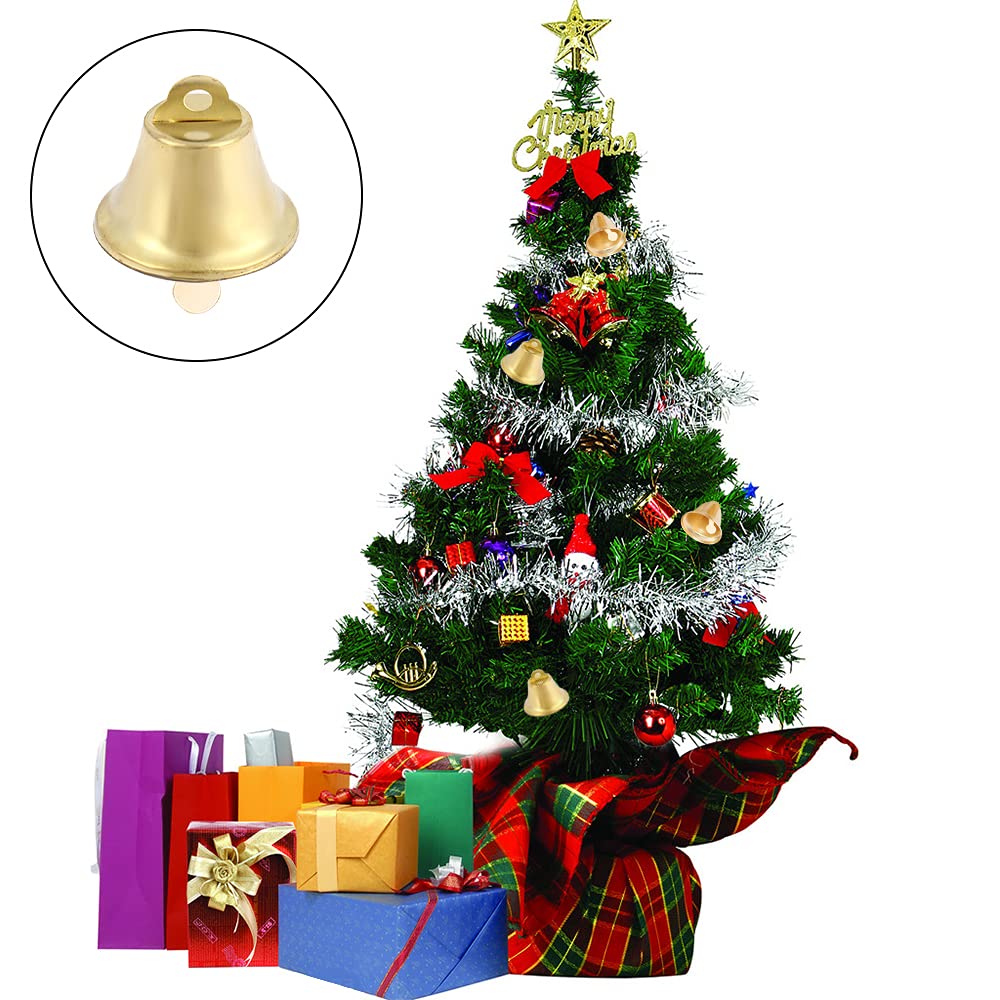 Youmen 60 Pcs Campanas de Navidad Doradas Plata Cascabeles para Árbol Decoración Fiesta