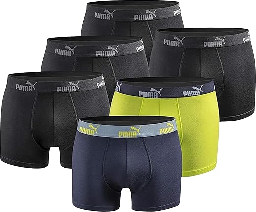 PUMA Herren Boxershorts 6er Pack Basic Black – Komfort & Stil