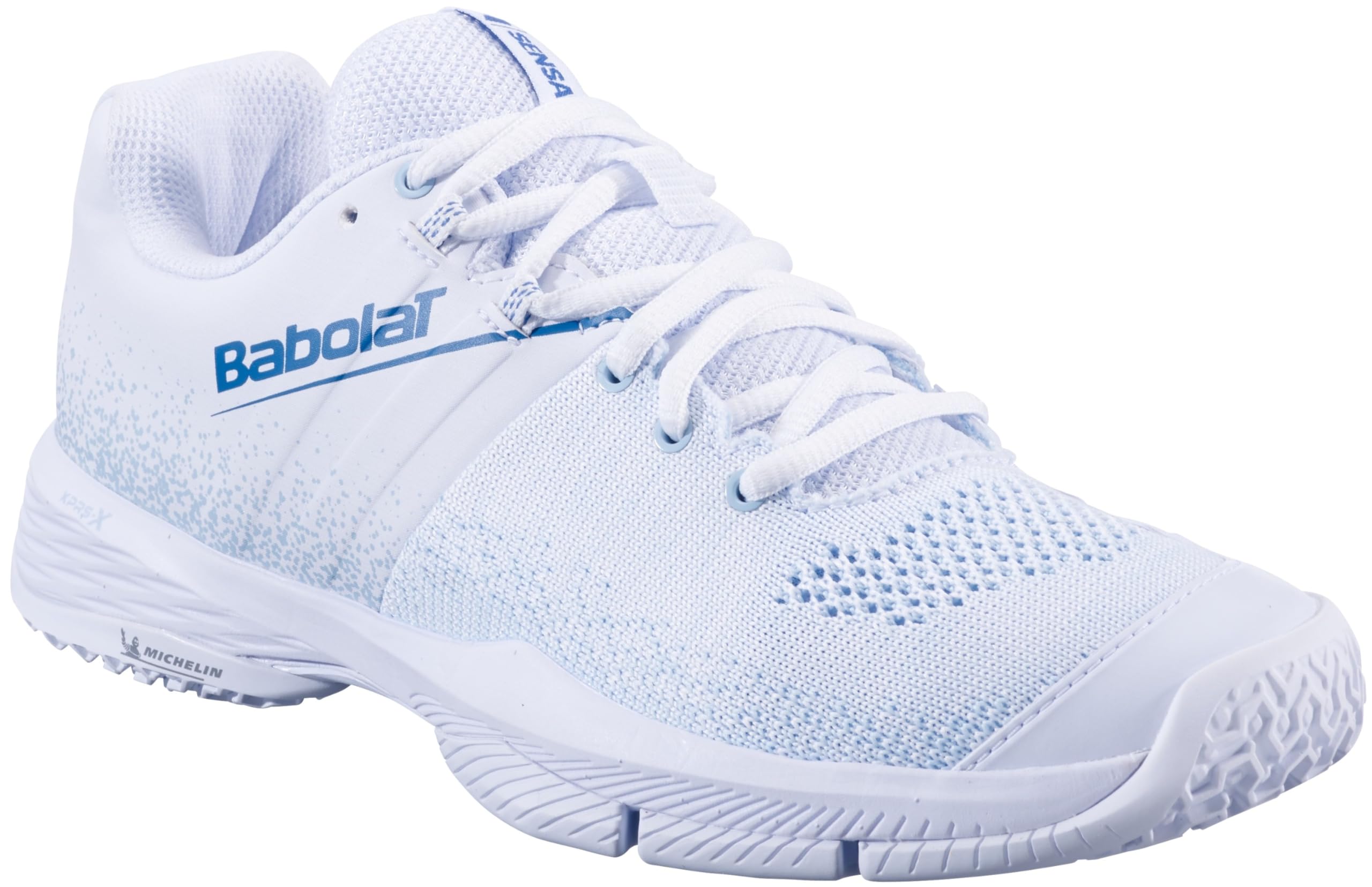 Babolat Damen Sensa Padelschuhe Padelschuh Weiß-Blau Eu Neu