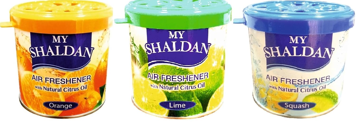 My Shaldan Combo Pack of Orange, Lime and Squash Air Fresheners (80 g