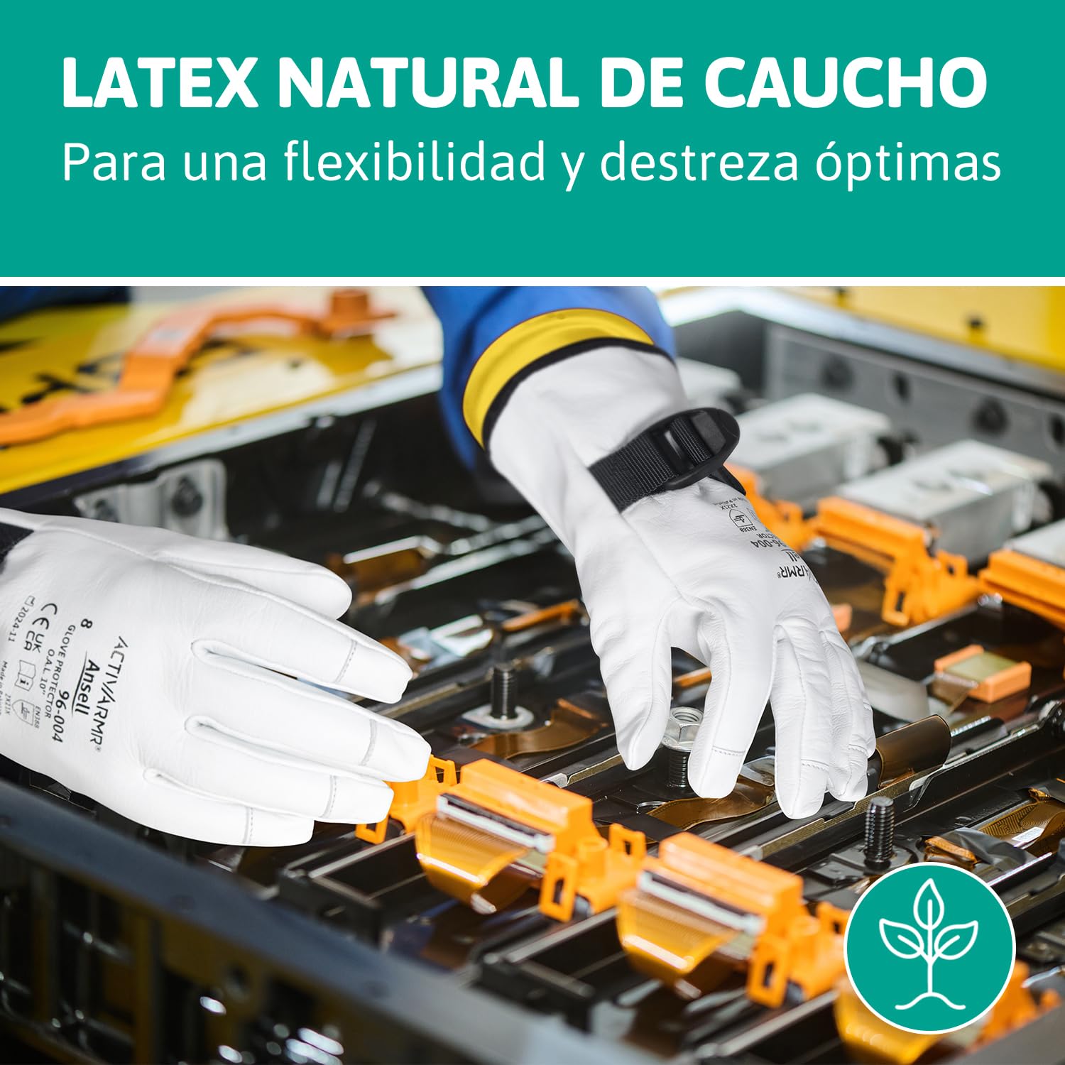 Ansell ActivArmr Guantes Aislantes Dieléctricos, Protección Eléctrica Class 0 (Tensión 1000V), Trabajos con Electricidad, Látex de Caucho Natural, 28cm, Amarillo, Talla XL (1 Par)