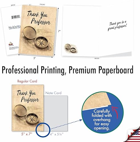 Miniatura 3 de NobleWorks - 1 tarjeta de felicitación de agradecimiento para profesores con sobre de 5 x 7 pulgadas de estudiante, notas para profesor de escuela,