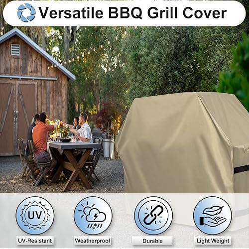 Miniatura 3 de OutdoorLines Cubierta impermeable resistente para parrilla de barbacoa, universal, resistente a los rayos UV, cubierta de parrilla de gas para