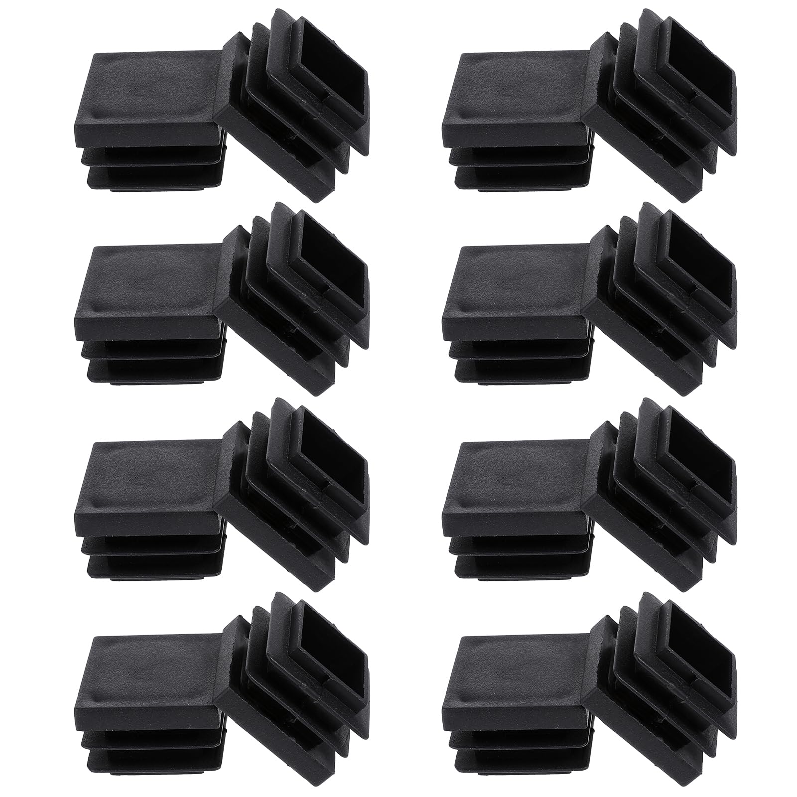 10 Tappi Foro Quadrati In Plastica 2,5″ Per Tubi Metallici