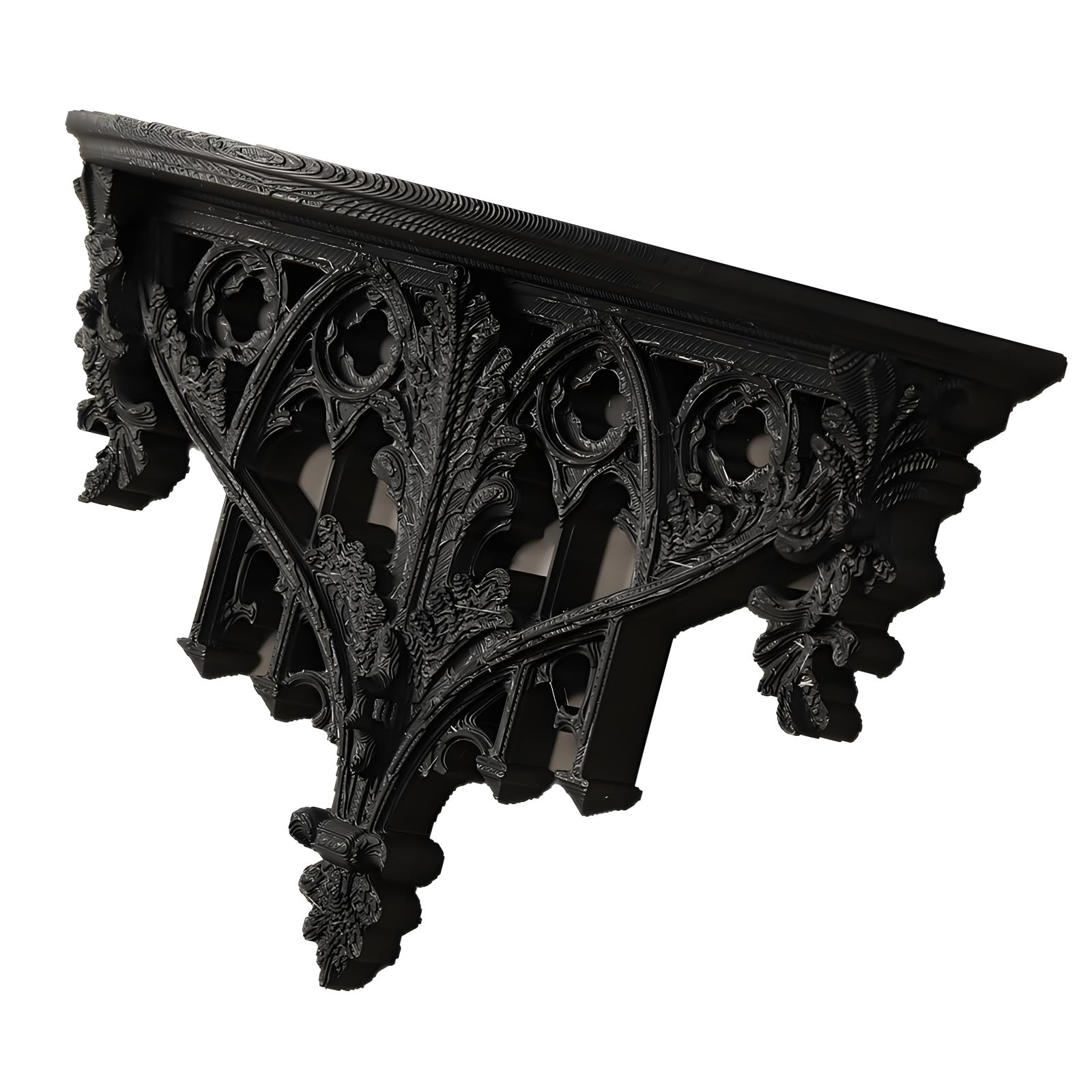 Hsyzygian Victorian Decorative Floating Shelves Classical Hollow Carving Wall Mounted Hanging Shelf Stand for Plant Books Frame Decorative Wall Floating Shelf