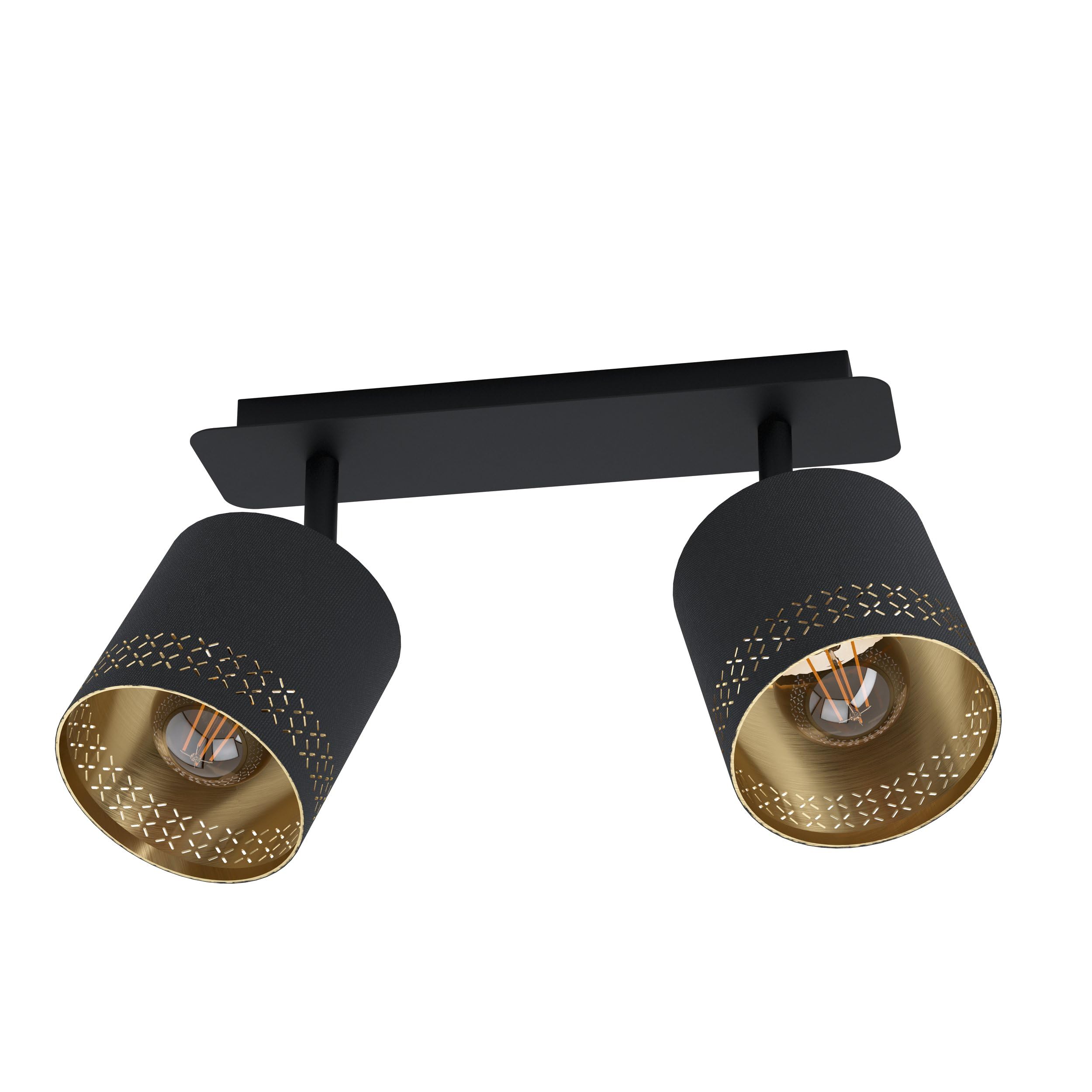 Eglo Unisex Black Esteperra Decorative /Gold 2-Light Spotlight In