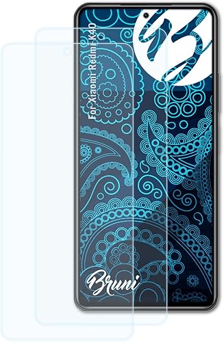 Miniatura 1 de Bruni Protector de pantalla compatible con Xiaomi Redmi K40, película protectora transparente (2X)